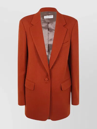 DRIES VAN NOTEN NOTCHED LAPEL LONG SLEEVE JACKET WITH POCKETS