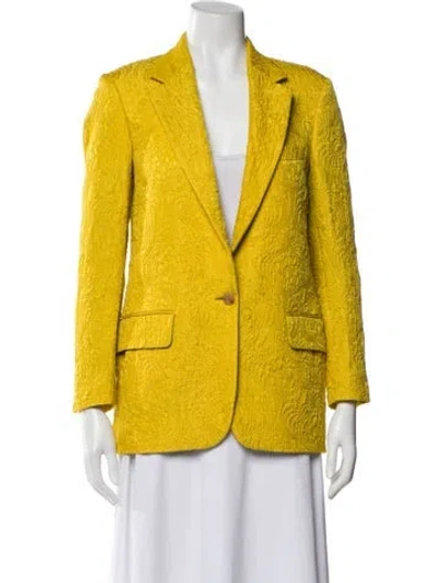 Pre-owned Dries Van Noten Nylon Blazer In Yellow