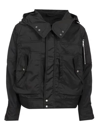 Dries Van Noten Nylon Bomber Jacket Jackets Black