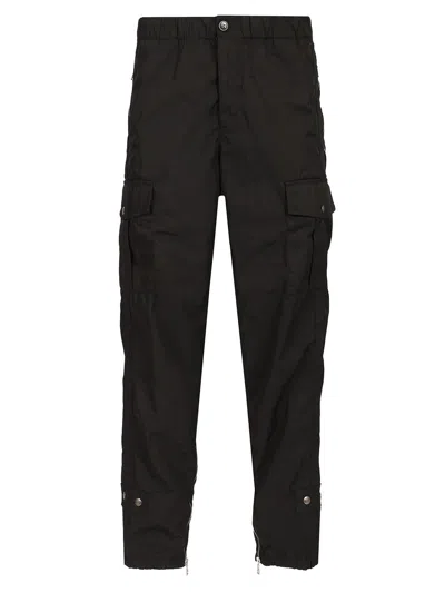 Dries Van Noten Nylon Cargo Trousers In Black