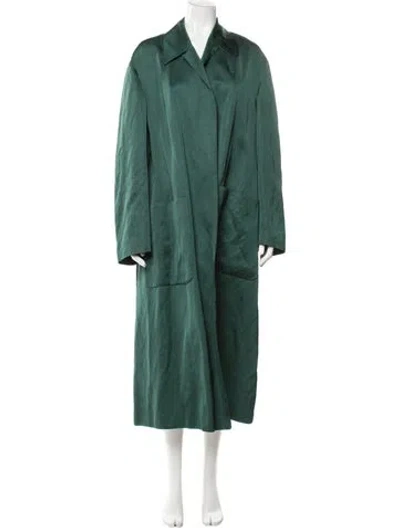 Pre-owned Dries Van Noten Nylon Coat In Green