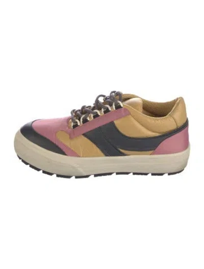 Pre-owned Dries Van Noten Nylon Colorblock Pattern Sneakers