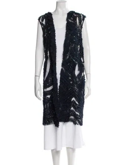 Pre-owned Dries Van Noten Nylon Vest W/ Tags In Blue