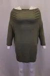 Dries Van Noten Off-shoulder Mini Dress In Olive Cotton In Green
