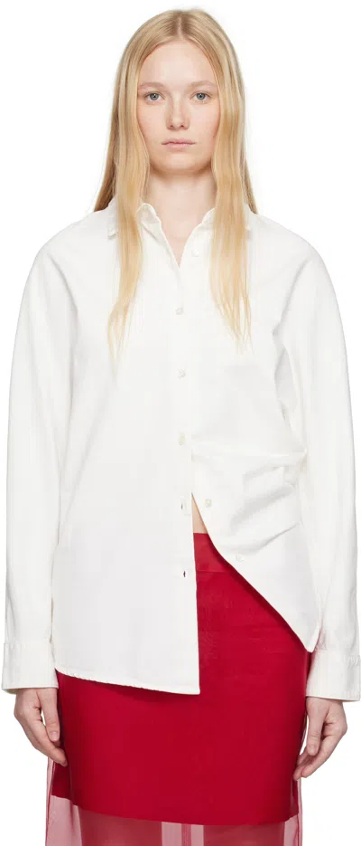 Dries Van Noten Off-white Buttoned Denim Shirt In 008 Off White