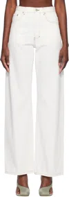Shop Dries Van Noten Off-white Contrast Stitching Jeans In 008 Off White