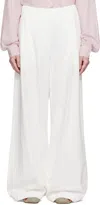 Dries Van Noten Off-white Drawstring Jeans In 008 Off White