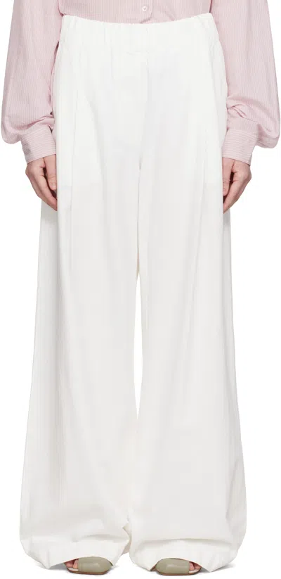 Dries Van Noten Off-white Drawstring Jeans In 008 Off White