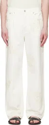 Dries Van Noten Off-white Embroidered Pattern Jeans