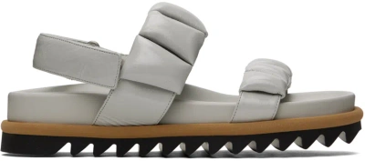 Dries Van Noten Off-white Padded Leather Sandals In 008 Off White