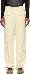 Dries Van Noten Off-white Twill Cargo Pants In 100 Cream