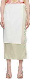 Dries Van Noten Off-white Wrap Denim Midi Skirt In 008 Off White