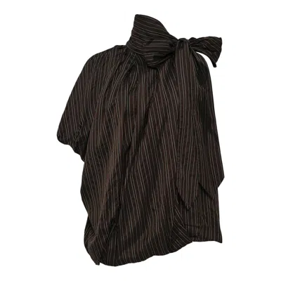 Dries Van Noten Off-shoulder Balloon Top In Black