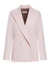 Dries Van Noten Old Rose Double-breasted Blazer In Pink & Purple
