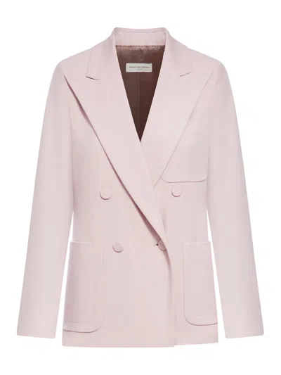 DRIES VAN NOTEN OLD ROSE DOUBLE-BREASTED BLAZER