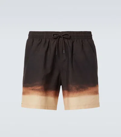 DRIES VAN NOTEN OMBRÉ SWIM TRUNKS