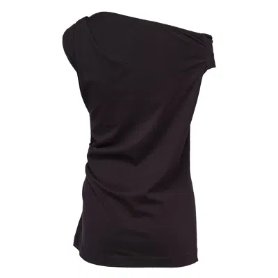 Dries Van Noten One Shoulder Drape Top In Black