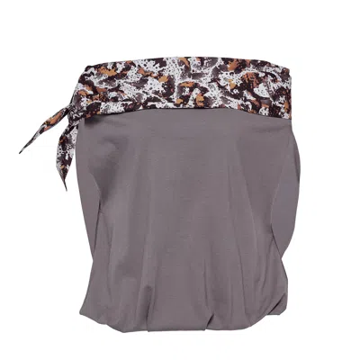 Dries Van Noten One Shoulder Printed Top In Purple