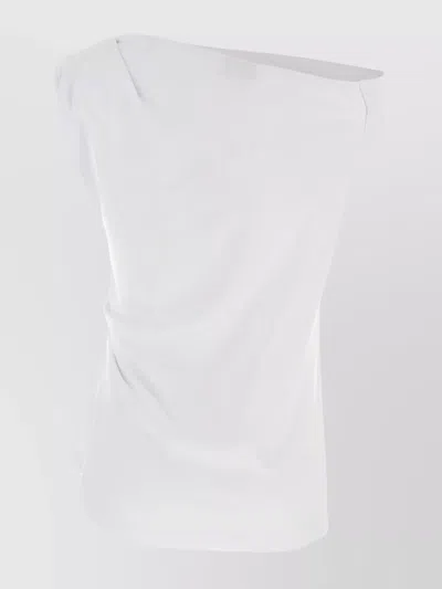 Dries Van Noten One-shoulder Ruched Sleeveless Top
