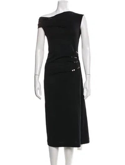 Pre-owned Dries Van Noten One-shoulder Midi Length Dress W/ Tags In Blue