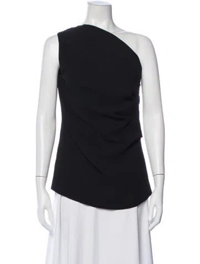 Pre-owned Dries Van Noten One-shoulder Sleeveless Top In Black