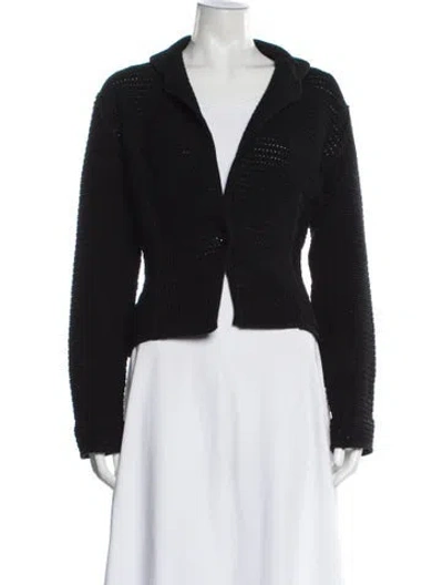 Pre-owned Dries Van Noten Open Front Sweater In Black