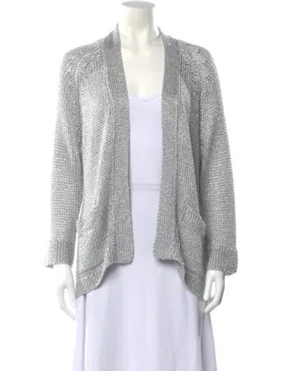 Pre-owned Dries Van Noten Open Front Sweater In Gray
