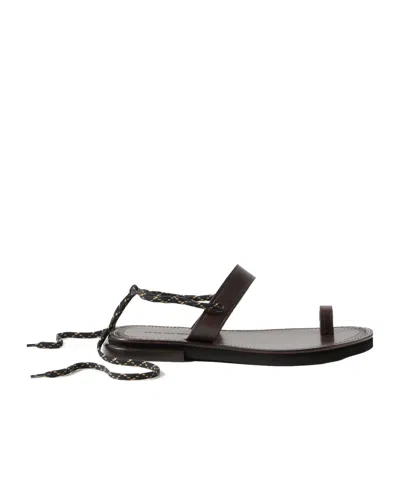 Dries Van Noten Open-heeled And Open-toe Sandals In Brown