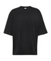 Dries Van Noten Oversized Black Cotton T-shirt In Black