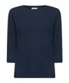 Dries Van Noten Blue Cotton Jersey T-shirt In Black