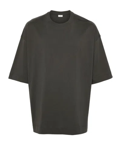Dries Van Noten Open-necked Black Shirt