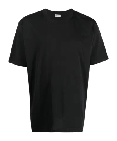 Dries Van Noten Open-necked Black Shirt