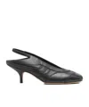 Dries Van Noten Slingback Pumps With Pointed Toe And Kitten Heel In Black