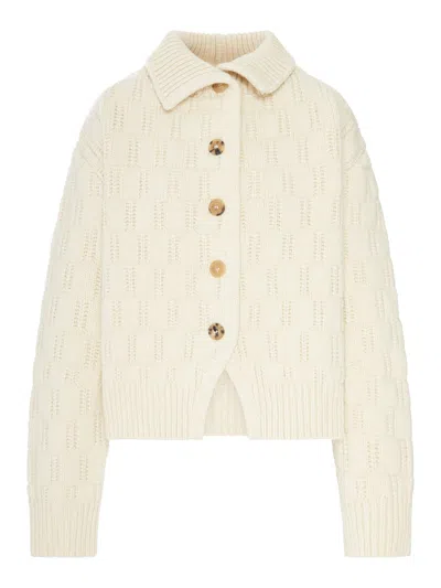 Dries Van Noten Open-knit Cardigan In Neutral