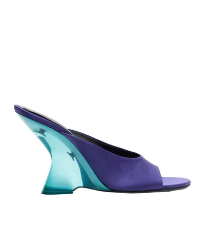 Dries Van Noten Open-toe Wedge Sandals In Blue