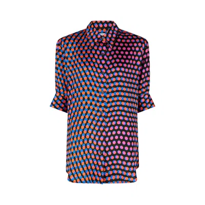 Pre-owned Dries Van Noten Optical Layered Polka Dot Shirt 'black' | Women's Size 40