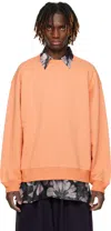 Dries Van Noten Orange Dropped Shoulders Sweatshirt In 353 Orange