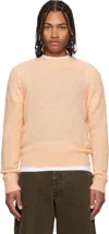 Dries Van Noten Orange Fitted Sweater In Pink