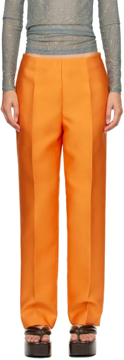 Dries Van Noten Orange Prati Trousers In 353 Orange