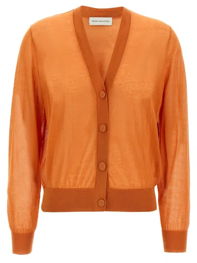 DRIES VAN NOTEN ORANGE TALITA CARDIGAN