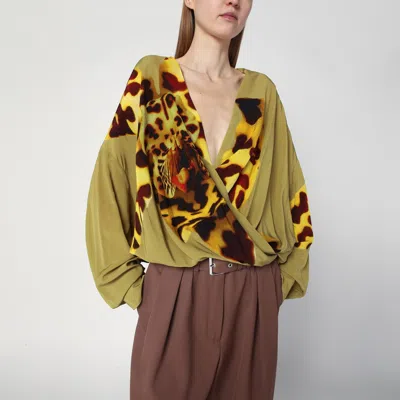 DRIES VAN NOTEN DRIES VAN NOTEN ORCHID PRINT BLOUSE IN VISCOSE