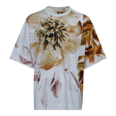 Dries Van Noten Floral-print Cotton-jersey T-shirt In White