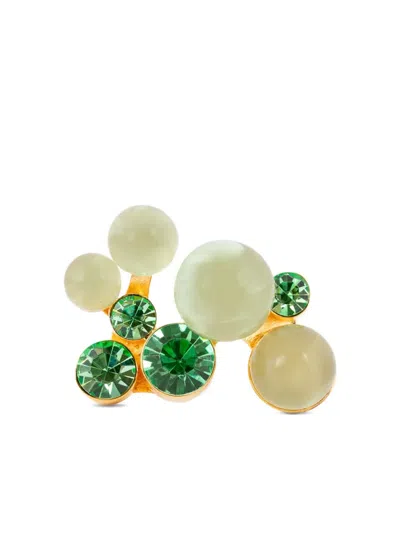 Dries Van Noten Ornamented Ring In Green