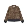 Dries Van Noten Blazer Patterned Multiple Pockets In Brown/green