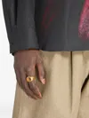 Dries Van Noten Oval-frame Signet Ring In Gold