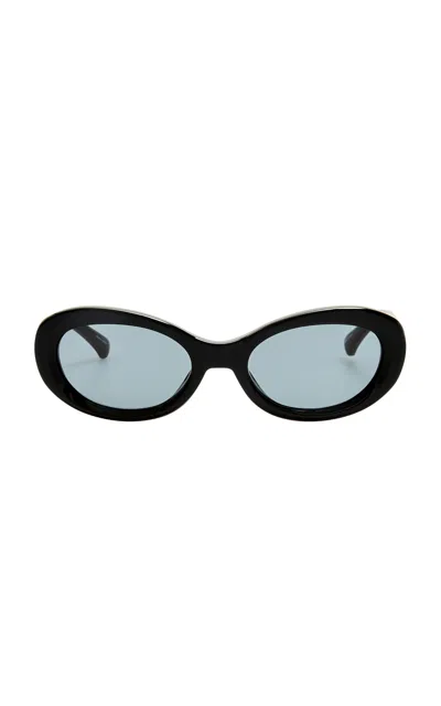 Dries Van Noten Oval-framed Acetate Sunglasses In Transparent