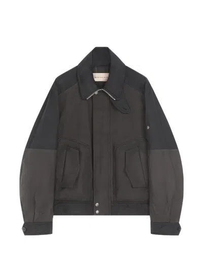 Dries Van Noten Overdyed Cotton Jacket In Neutral