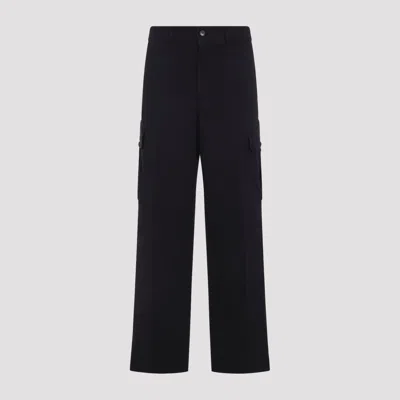 Dries Van Noten Overdyed Cotton Pants In Black