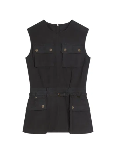Dries Van Noten Overdyed Utility Top In Black