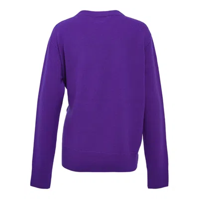 Dries Van Noten Overlapping Embellished Knit Top In Blue